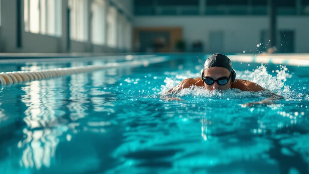 SwimCue Coach workout session overview