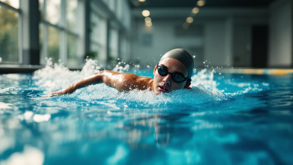 Swimmers of different levels training with SwimCue Coach